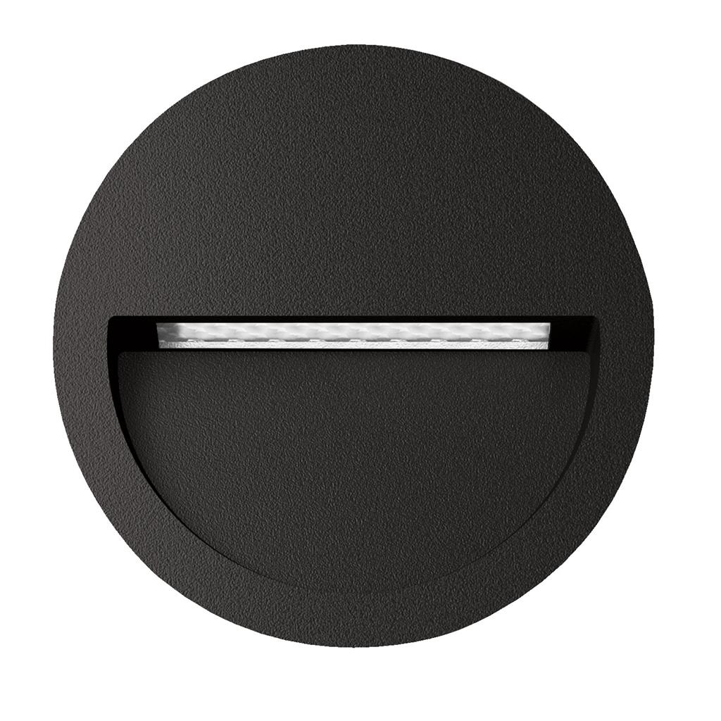 ZAC-4 RND REC IP65 4W 12V Black step light