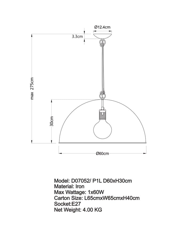 KINGSTON D007052/P1 35CM ACID Pendant
