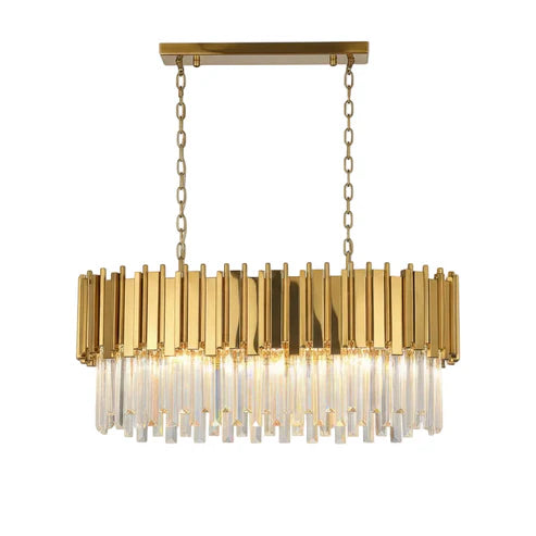SOPHIE Crystal Chandelier 8 Light Oval 900mm (Gold)