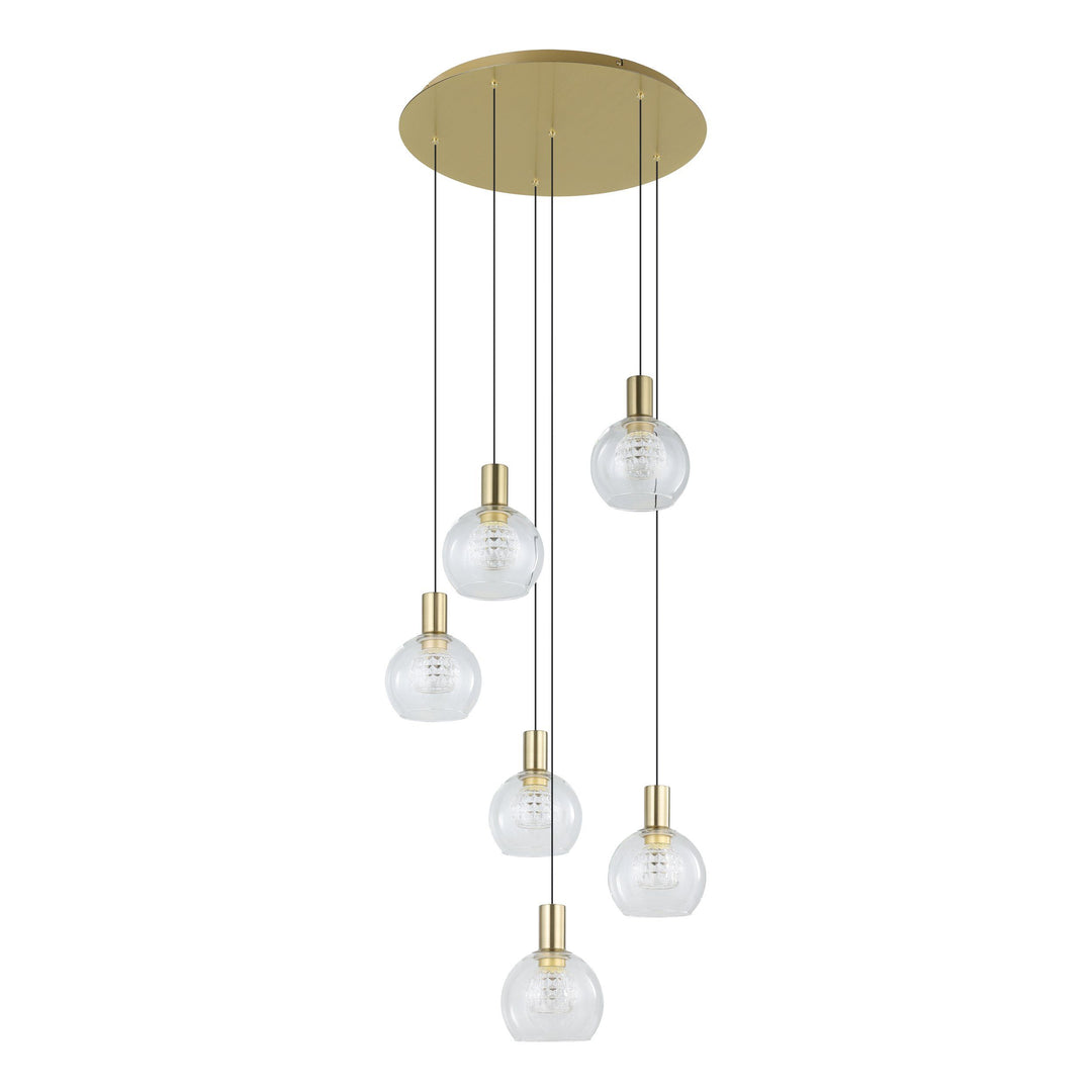 TERQUE 6 lights pendant with round base Pendant