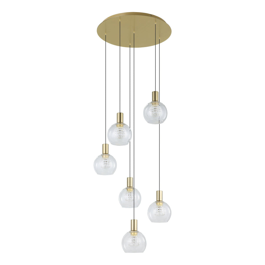 TERQUE 6 lights pendant with round base Pendant