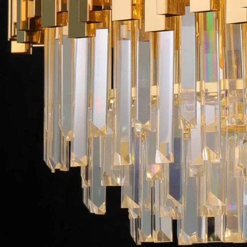 SOPHIE Crystal Chandelier 8 Light Oval 900mm (Gold)