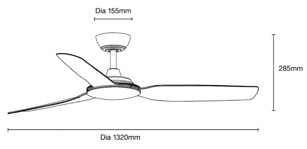 Viper DC 48″ & 52″ 3 or 4 Blade Smart Ceiling Fan With WIFI Remote Control