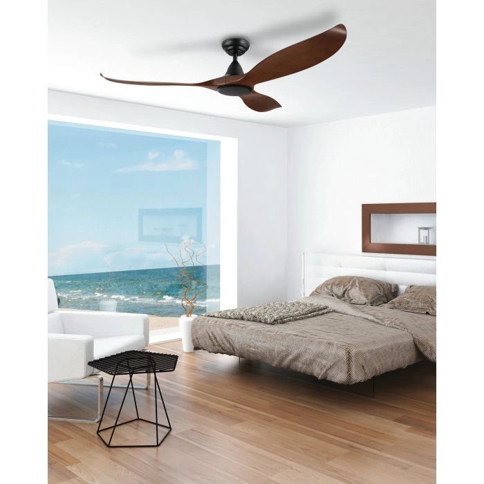 EGLO NOOSA 60 DC ceiling fan DARK NATURAL TIMBER