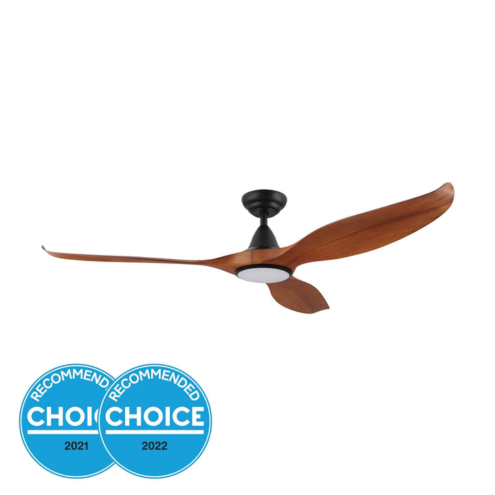 EGLO NOOSA 60 DC ceiling fan with LED light TEAK