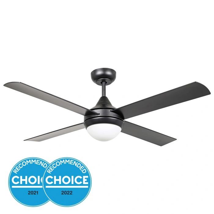 EGLO STRADBROKE 48 DC ceiling fan with E27 light MATTE BLACK