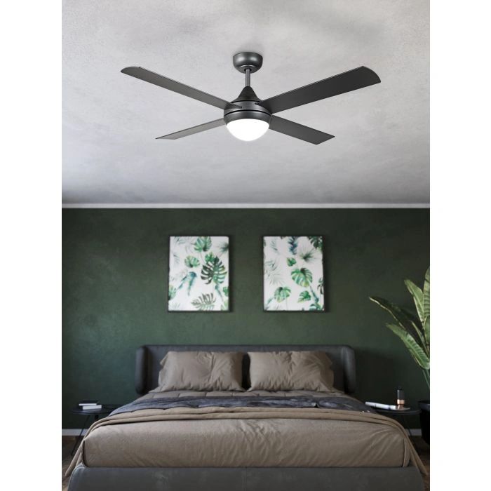 EGLO STRADBROKE 48 DC ceiling fan with E27 light TITANIUM