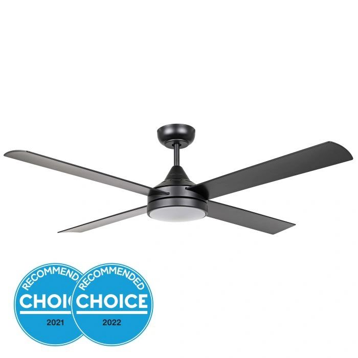 EGLO STRADBROKE 52 DC ceiling fan with 20W LED light MATTE BLACK