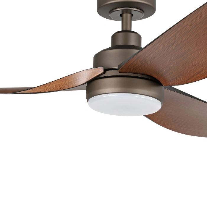 EGLO TORQUAY 56 DC ceiling fan LED light RED BROWN WOOD OPTICS