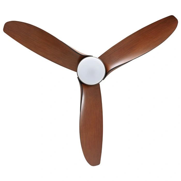 EGLO TORQUAY 56 DC ceiling fan LED light RED BROWN WOOD OPTICS