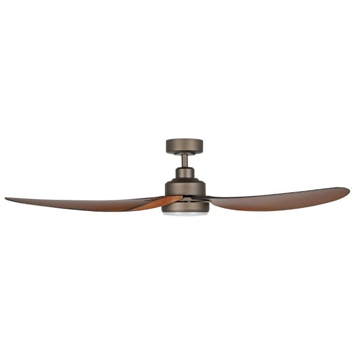 EGLO TORQUAY 56 DC ceiling fan LED light RED BROWN WOOD OPTICS