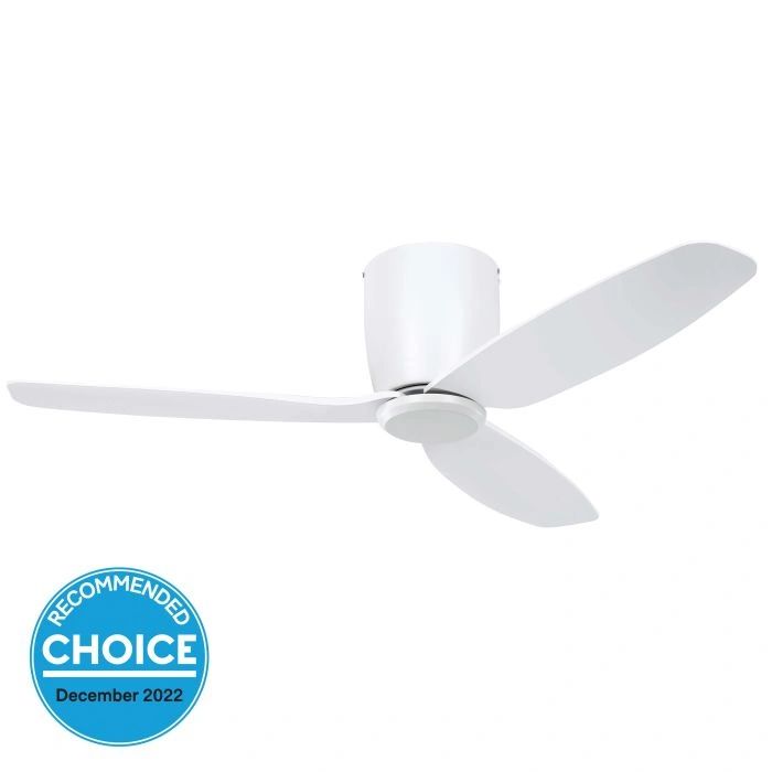 EGLO SEACLIFF 44 DC hugger ceiling fan MATTE WHITE