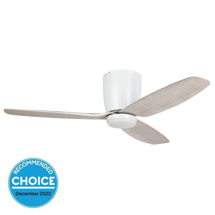 EGLO SEACLIFF 44 DC hugger ceiling fan with LED light GESSAMI OAK