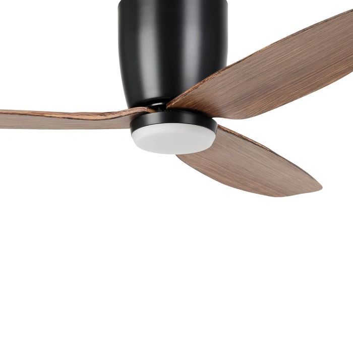 EGLO SEACLIFF 44 DC hugger ceiling fan with LED light LIGHT WALNUT