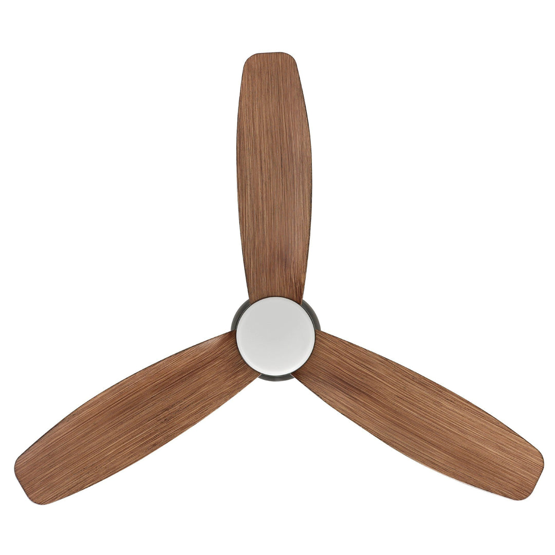 EGLO SEACLIFF 44 DC hugger ceiling fan with LED light LIGHT WALNUT