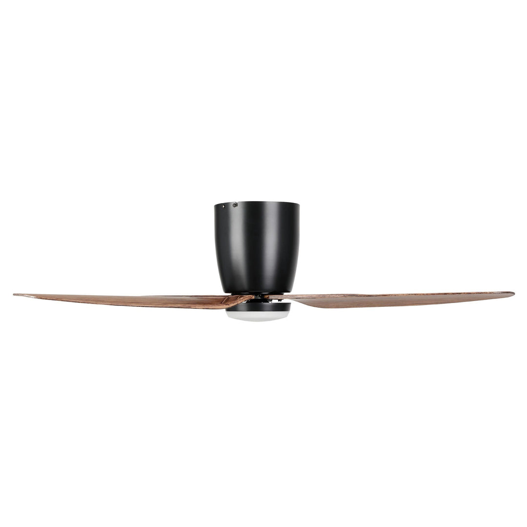 EGLO SEACLIFF 44 DC hugger ceiling fan with LED light LIGHT WALNUT