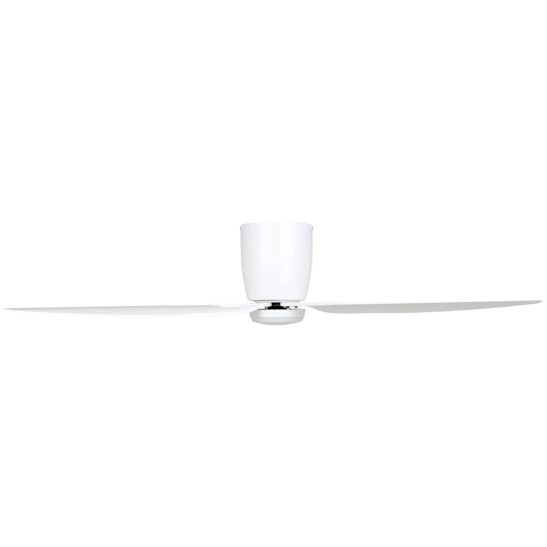 EGLO SEACLIFF 52 DC hugger ceiling fan with 15W LED light MATTE WHITE