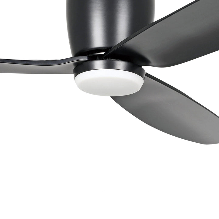 EGLO SEACLIFF 52 DC hugger ceiling fan with 15W LED light MATTE BLACK