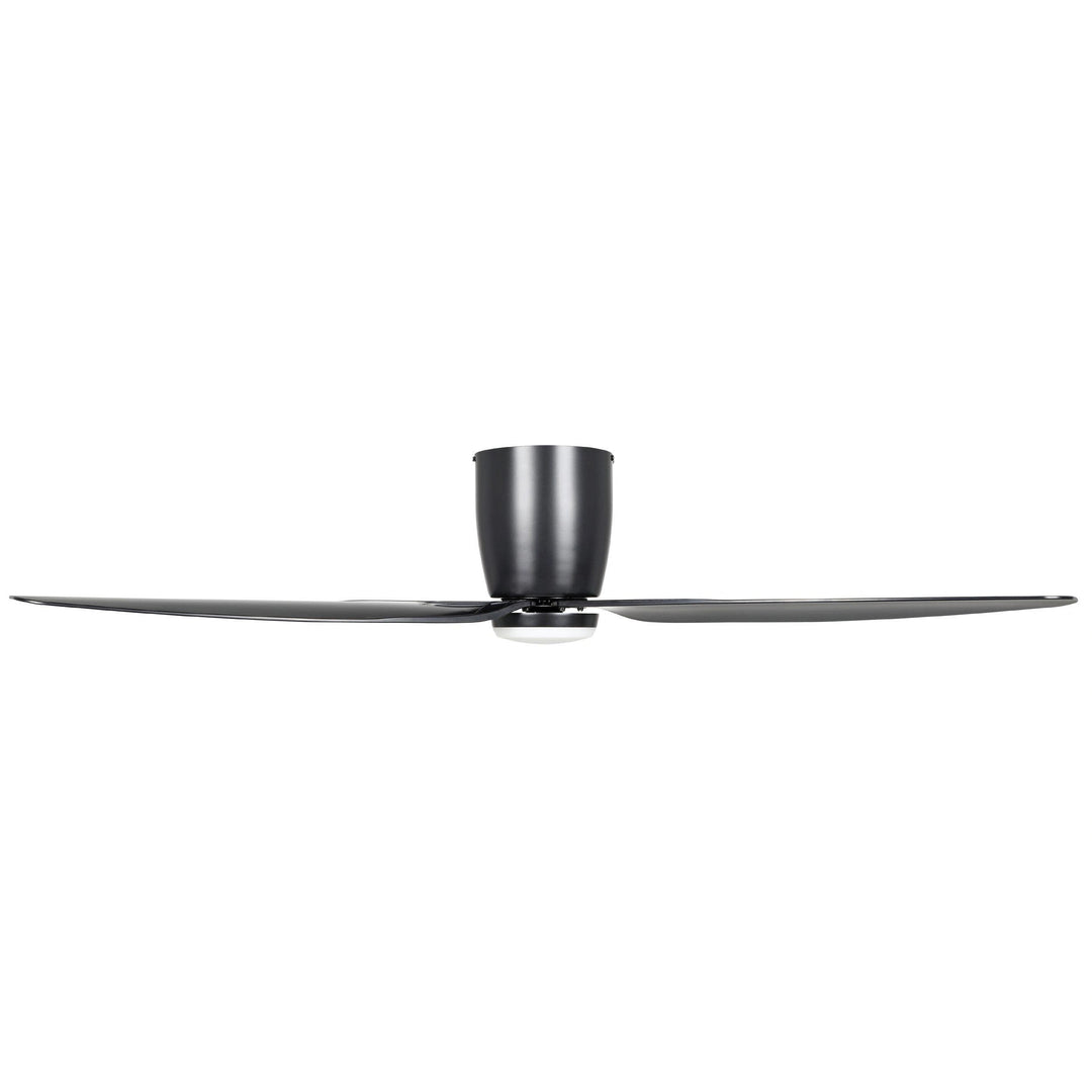 EGLO SEACLIFF 52 DC hugger ceiling fan with 15W LED light MATTE BLACK