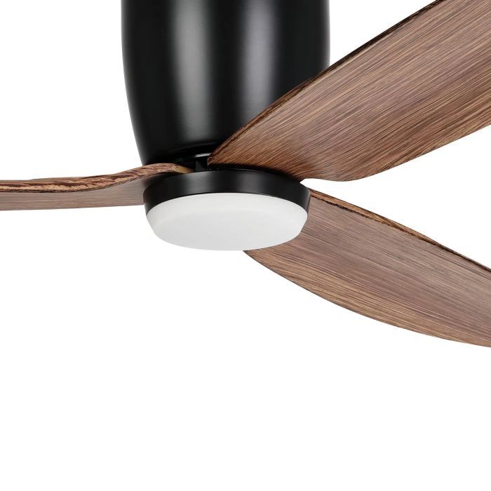 EGLO SEACLIFF 52 DC hugger ceiling fan with LED light LIGHT WALNUT