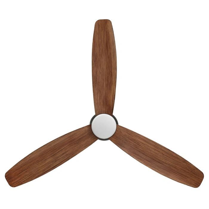 EGLO SEACLIFF 52 DC hugger ceiling fan with LED light LIGHT WALNUT