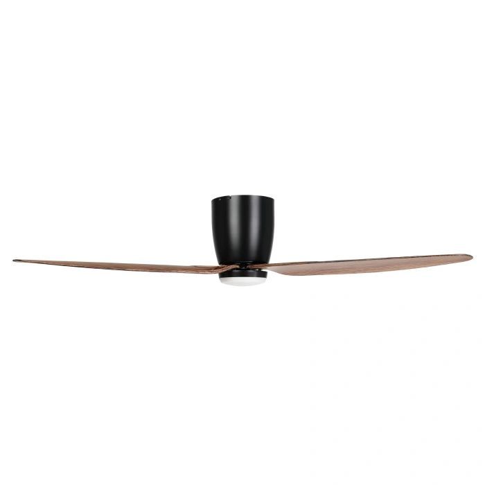 EGLO SEACLIFF 52 DC hugger ceiling fan with LED light LIGHT WALNUT