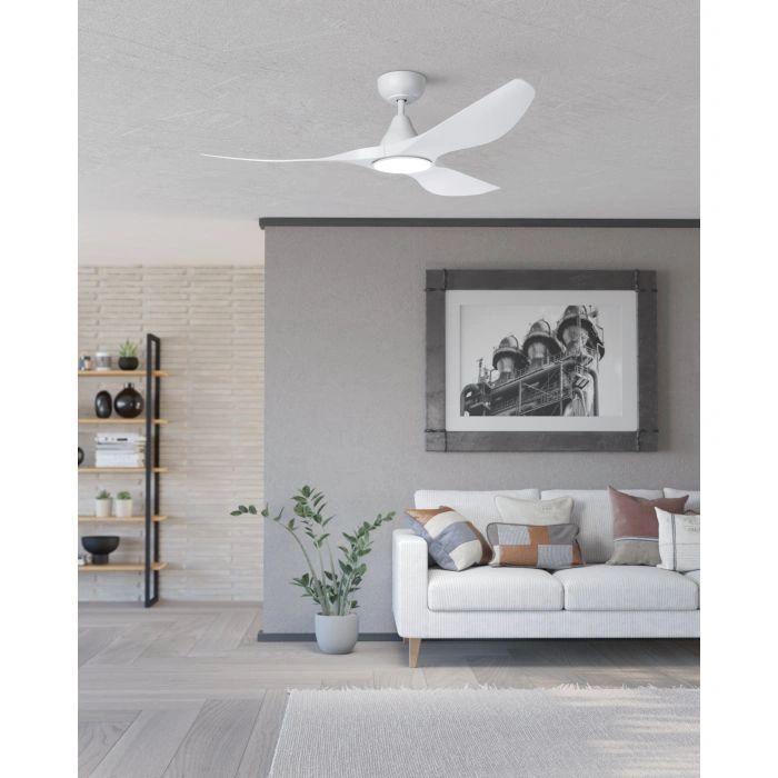 EGLO SURF 52 DC ceiling fan with 20W LED light MATTE WHITE