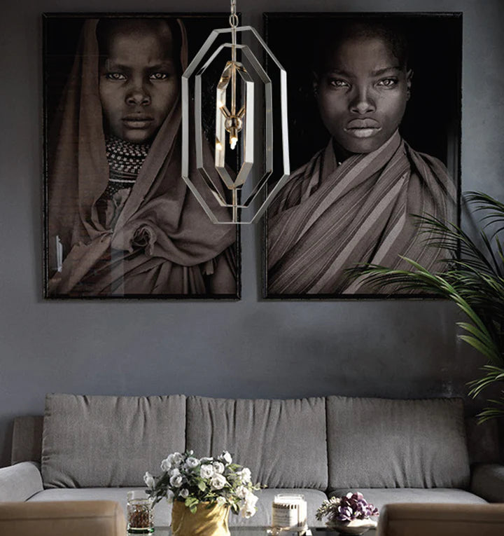 ORBITA: Bohemian Polished Nickel Pendant Light