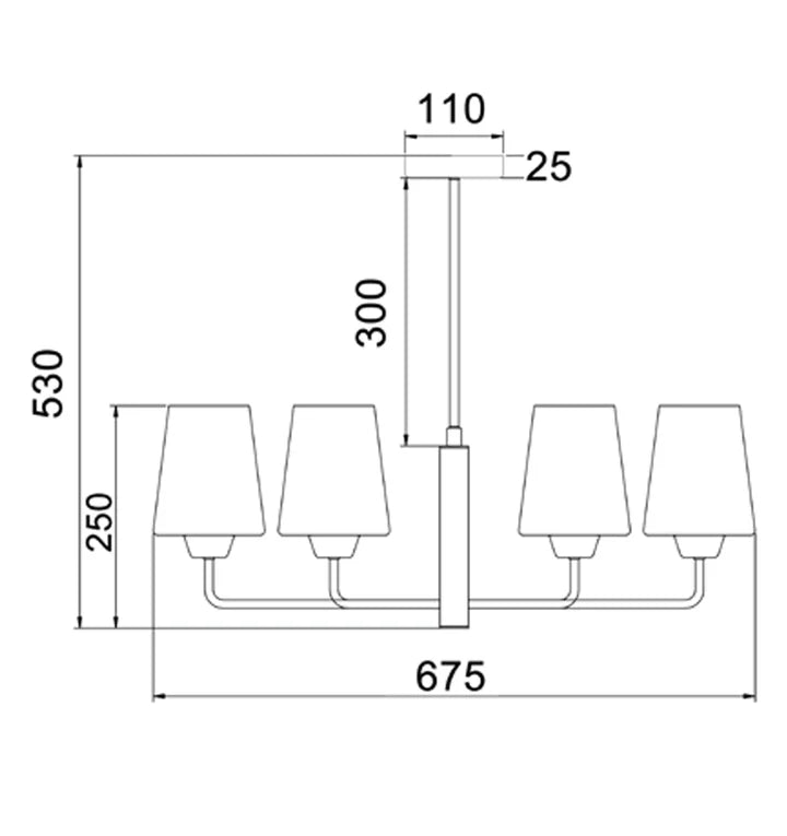 ABBEY: Interior Traditional 6 Lamps Opal Glass Pendant Lights