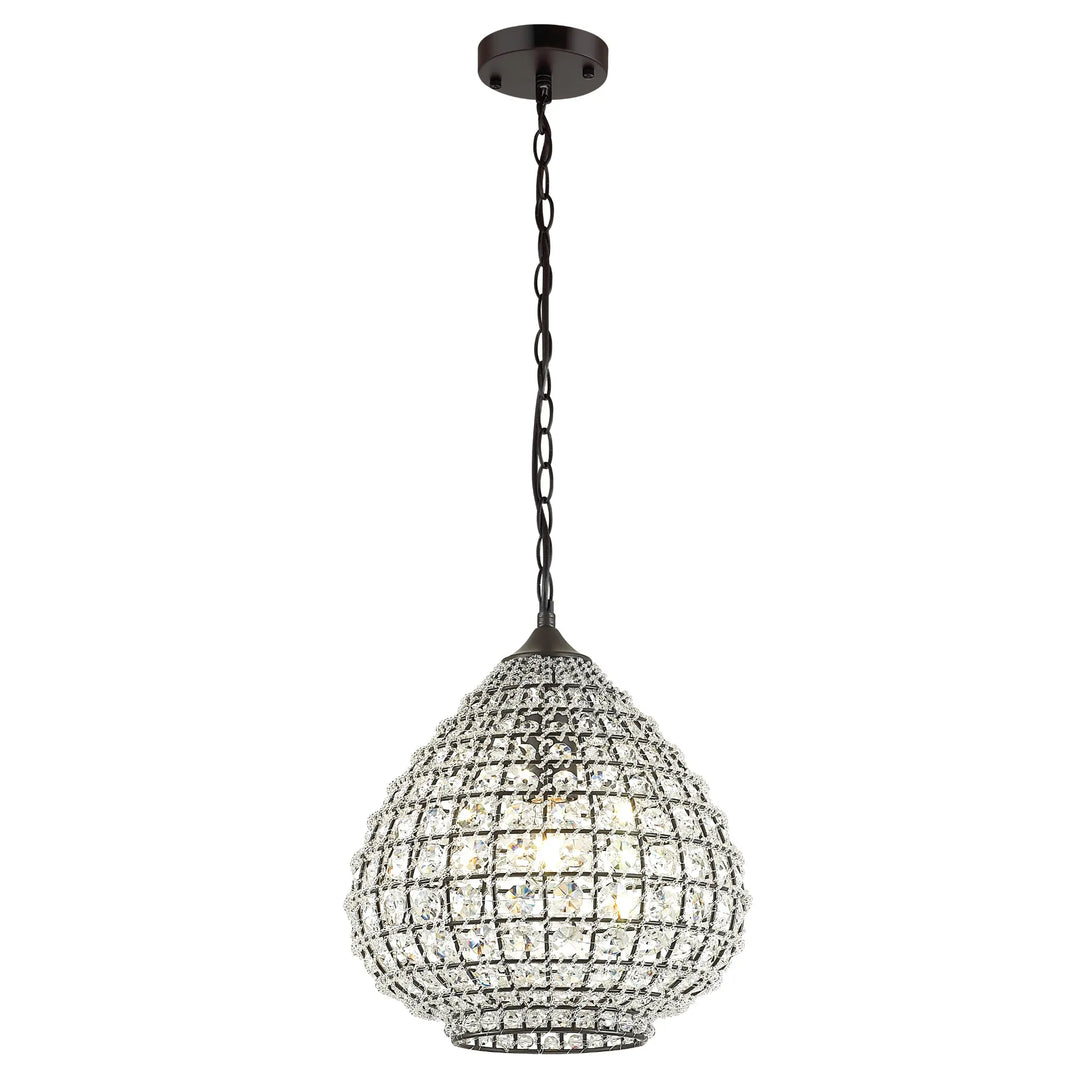 Crystal Evertop Pendant Light (E27) -Aged Bronze