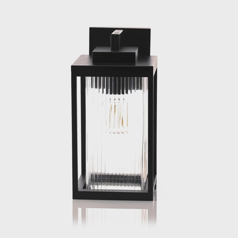 HV3533W-S-BLK - Micah Galvanised Iron Black Wall Light WALL LIGHT