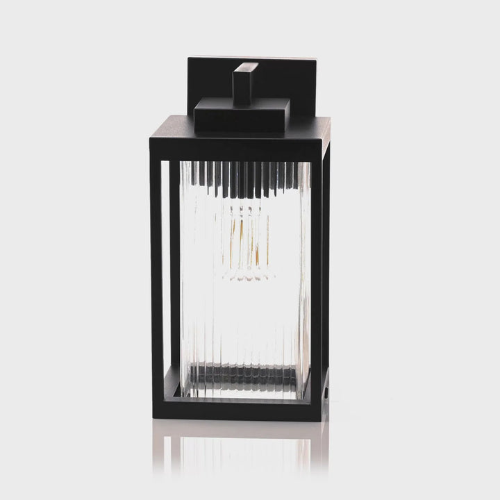 HV3533W-S-BLK - Micah Galvanised Iron Black Wall Light WALL LIGHT