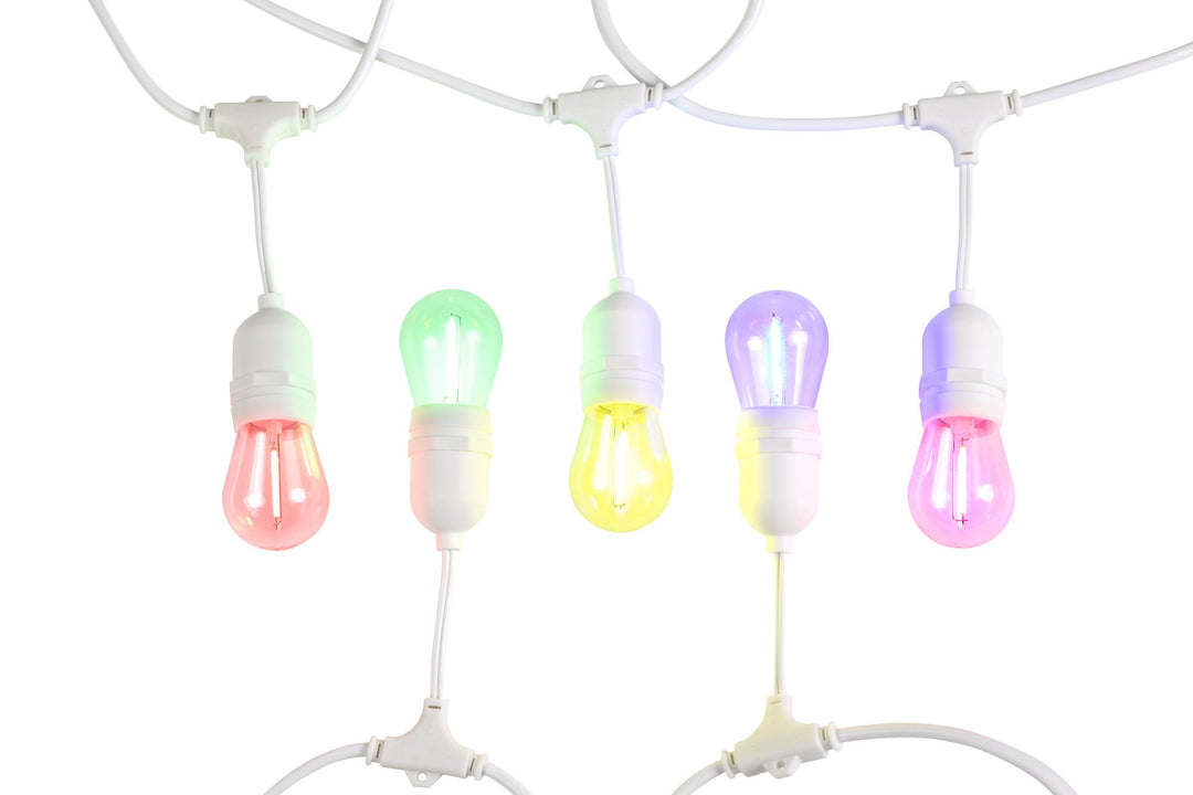 SOLAR FESTOON 10 light LED kit multi colour