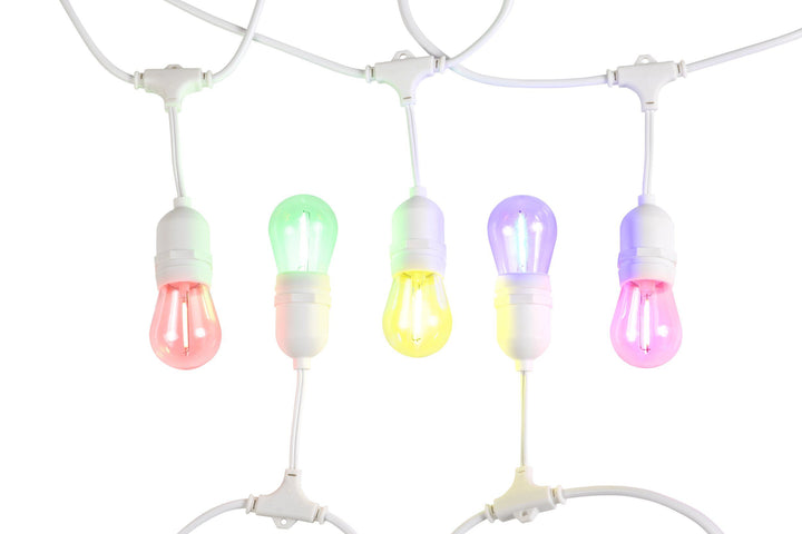 SOLAR FESTOON 10 light LED kit multi colour