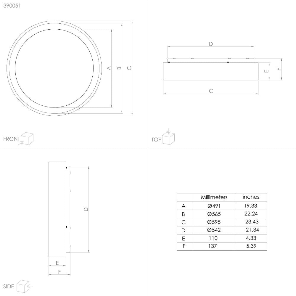 MARGHERA 1 ceiling light-34w