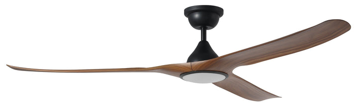 TAHITI 52/72 DC Outdoor ceiling fan with LED Light IP66 -Black Teak