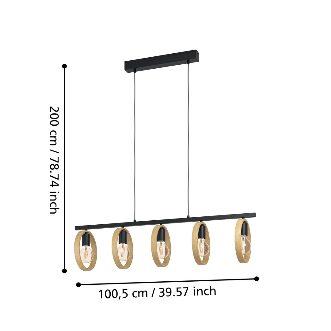 IPSDEN 5 lights pendant light