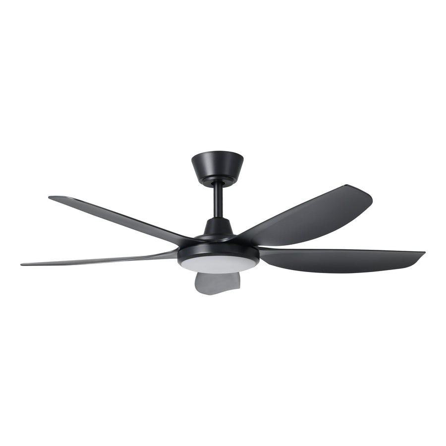 MIAMI DC Smart Ceiling Fan with Remote and Wall Control With Light Black Ceiling Fan