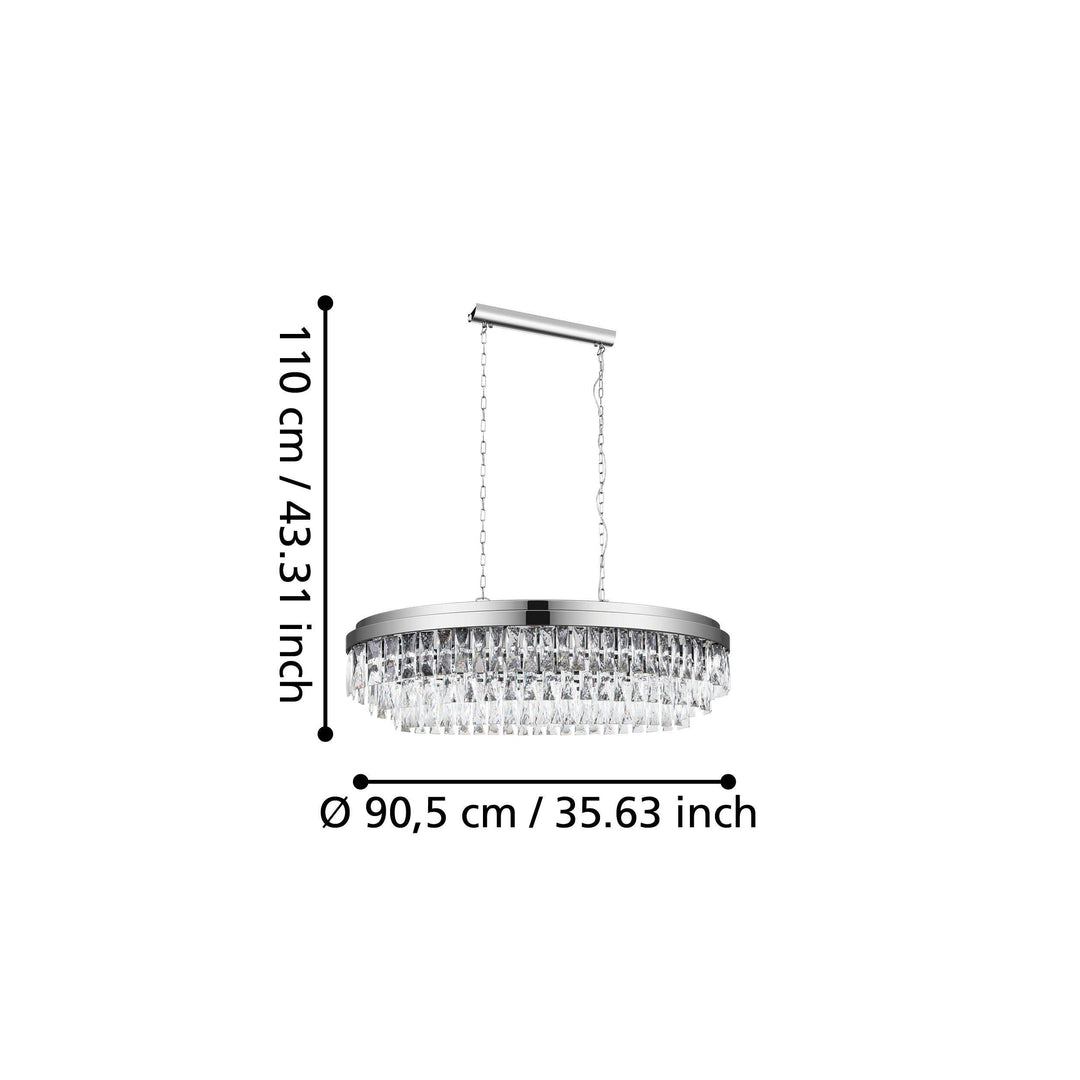 VALPARAISO 10 lights pendant 900mm Chandelier
