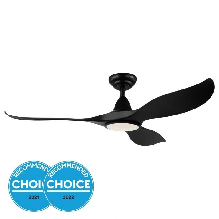 EGLO NOOSA 52 DC ceiling fan with LED light MATTE BLACK