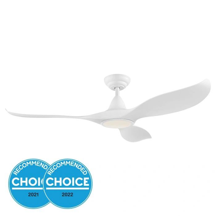 EGLO NOOSA 52 DC ceiling fan with LED light MATTE WHITE