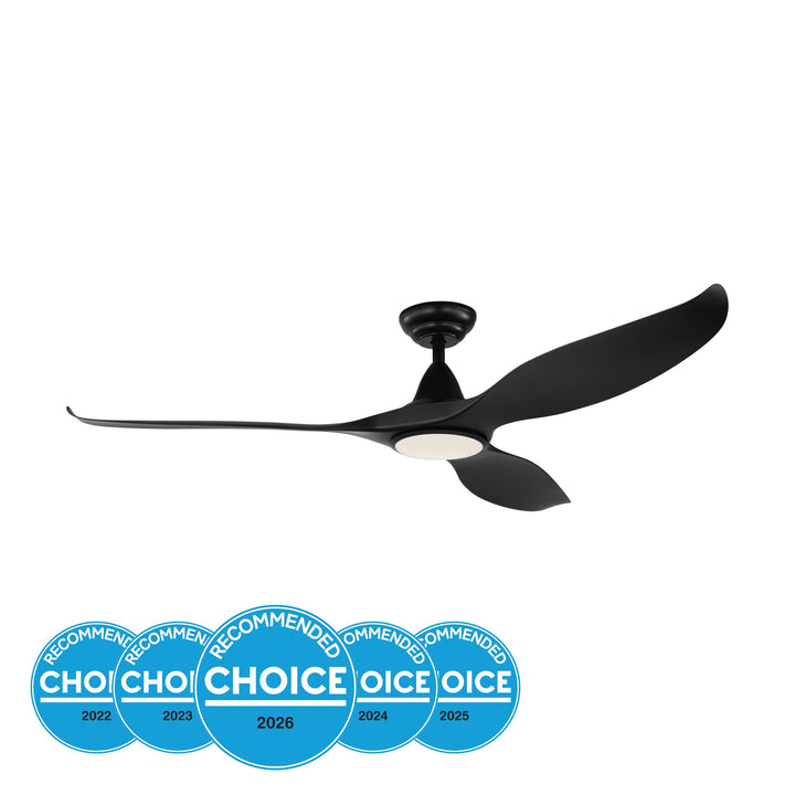EGLO NOOSA 60 DC ceiling fan with LED light MATTE Black/White Ceiling Fan