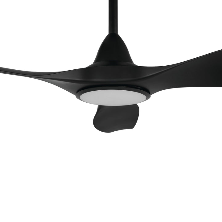 EGLO NOOSA 60 DC ceiling fan with LED light MATTE Black/White Black Ceiling Fan