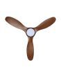 EGLO NOOSA 52 DC ceiling fan with LED light DARK NATURAL TIMBER