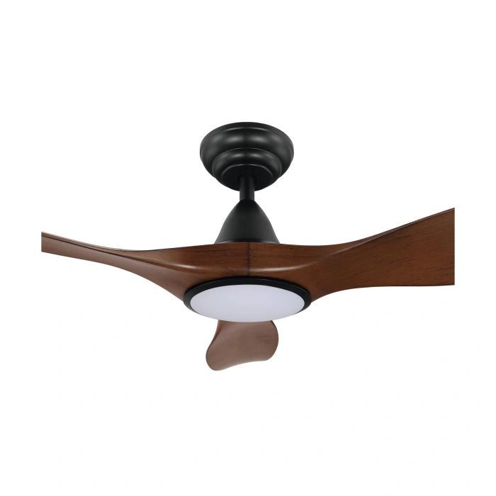 EGLO NOOSA 52 DC ceiling fan with LED light DARK NATURAL TIMBER