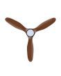 EGLO NOOSA 60 DC ceiling fan with LED light DARK NATURAL TIMBER