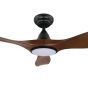 EGLO NOOSA 60 DC ceiling fan with LED light DARK NATURAL TIMBER