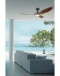 EGLO NOOSA 60 DC ceiling fan with LED light DARK NATURAL TIMBER