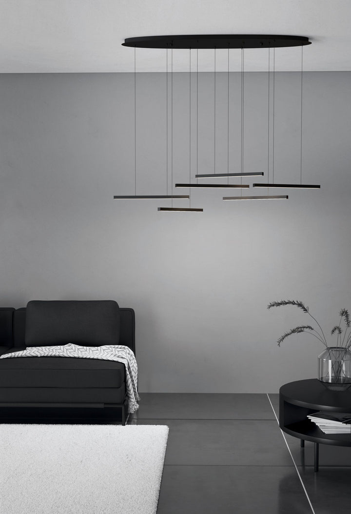 LINDOZA 6 lights oblong pendant light