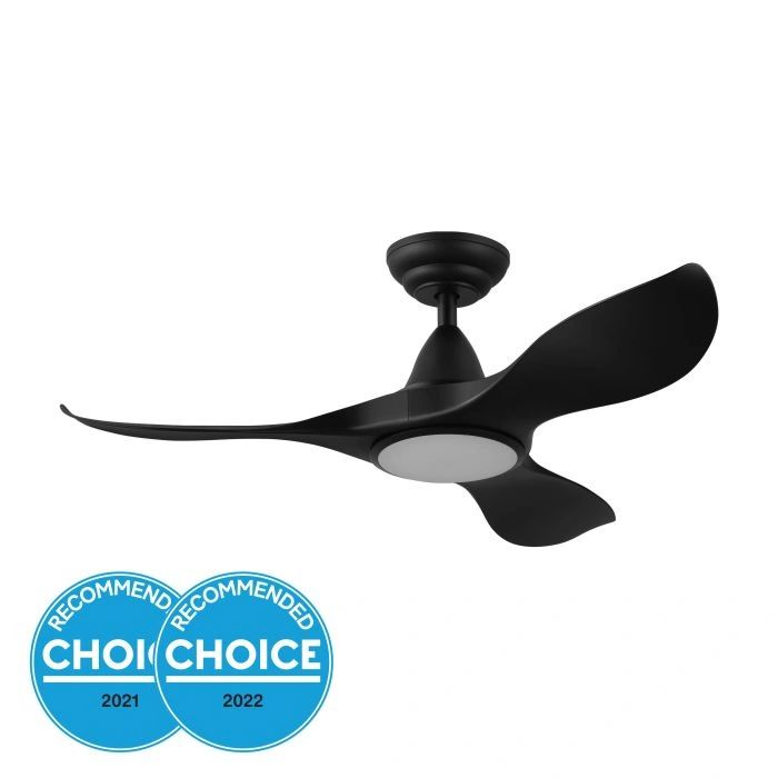 EGLO NOOSA 40 DC ceiling fan with LED light MATTE BLACK